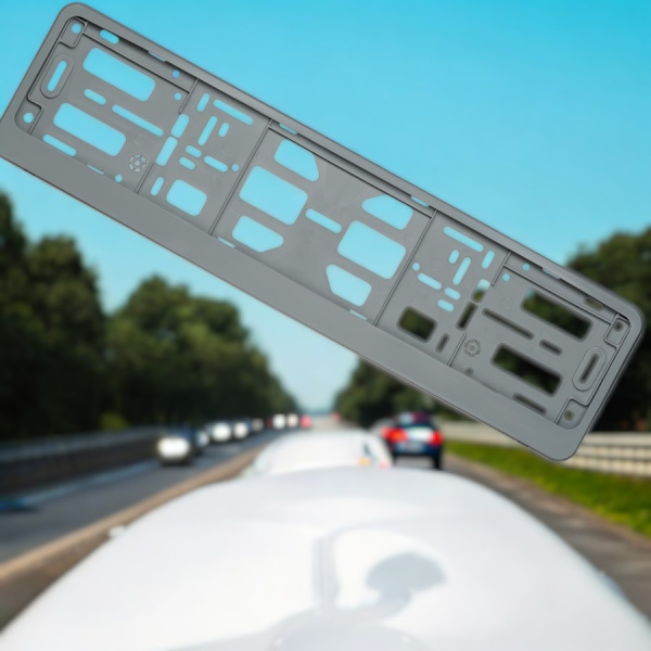 Рамка - книжка для номера автомобиля 52х14 см., черная, 1 шт.